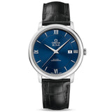 omega de ville prestige 39.5mm blue dial gents automatic watch