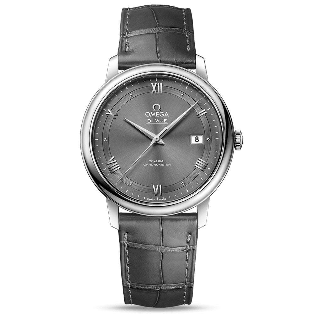 Omega De Ville Prestige 39.5mm Grey Dial Gents Automatic Watch 42413402006001