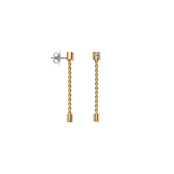 FOPE 18ct Yellow Gold Aria 0.09ct Diamond Drop Earrings 89003OX_BB_G_XGX_000