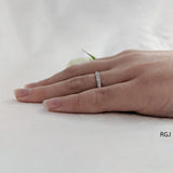 The Serenity Platinum Round Brilliant Cut Diamond Half Eternity Ring