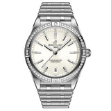 Breitling Chronomat 36mm White Dial Diamond Automatic Ladies Watch A10380591A1A1