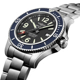 breitling superocean 44mm black dial automatic gents watch lug view