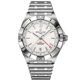 breitling chronomat gmt 40mm white dial automatic gents watch