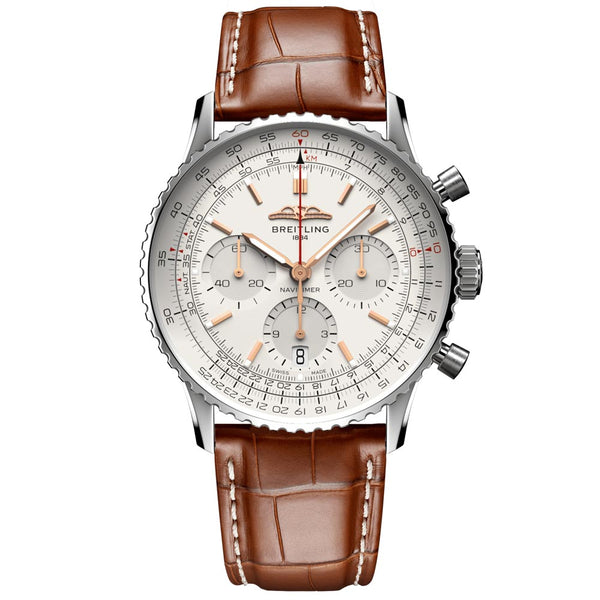 Breitling Navitimer B01 Chronograph 41mm White Dial Automatic Gents Watch AB0139211G1P1