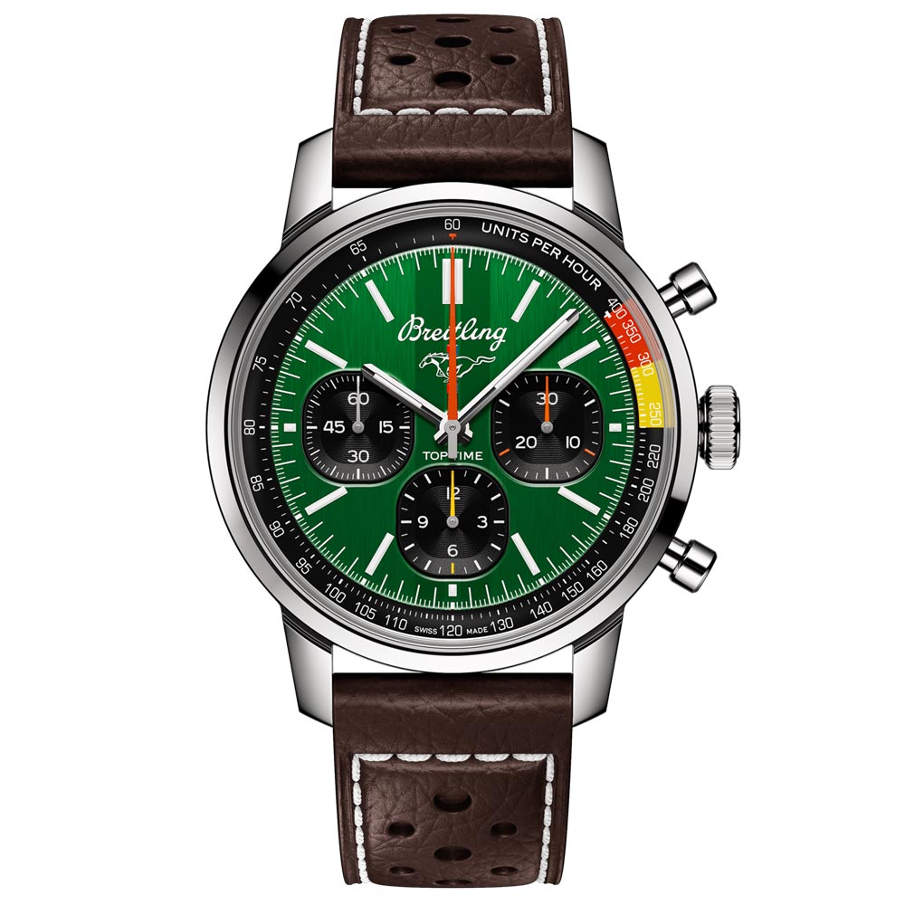 Breitling Top Time B01 Ford Mustang 41mm Green Dial Automatic Chronograph Gents Watch AB01762A1L1X1