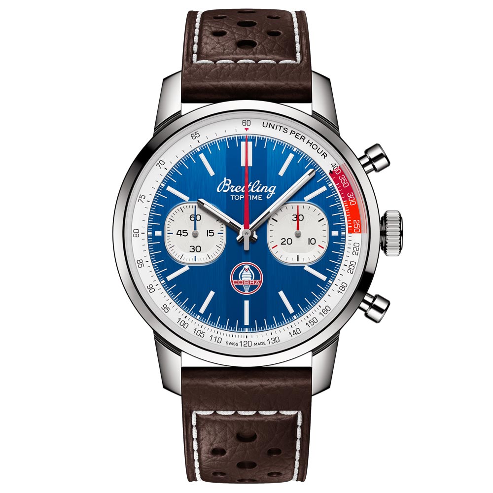 Breitling Top Time B01 Shelby Cobra 41mm Blue Dial Automatic Chronograph Gents Watch AB01763A1C1X1