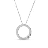 Roberto Coin 18ct White Gold 0.10ct Diamond Love In Verona Necklace ADR888CL2036 18W