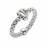 FOPE 18ct White Gold Prima Flex-It 0.10ct Diamond Ring 74408AX_BB_B_BBB