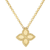 Roberto Coin 18ct Yellow Gold Princess Flower Small Necklace AR777CL0677Y