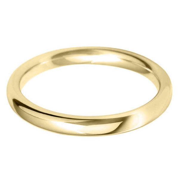 18ct Yellow Gold 2.5mm Classic Court Ladies Wedding Ring