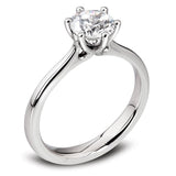 The Blossom Platinum 0.70ct Round Brilliant Cut Diamond Solitaire Engagement Ring