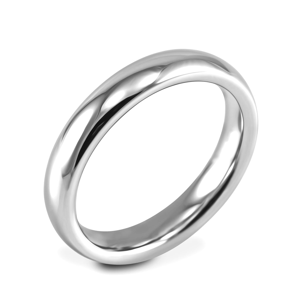 Platinum 4mm Classic Court Gents Wedding Ring