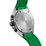 tag heuer formula 1 43mm green dial quartz chronograph gents watch case back view