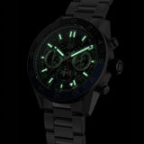 tag heuer carrera gmt 45mm skeleton dial automatic chronograph gents watch in the dark shot