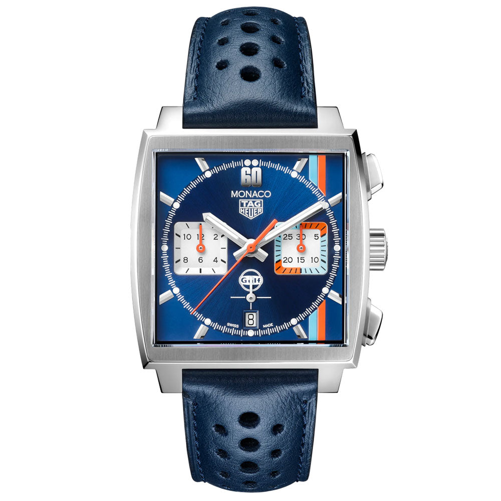 TAG Heuer Monaco X Gulf Special Edition 39mm Automatic Chronograph Wat