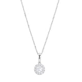 18ct White Gold 0.38ct Diamond Cluster Pendant Only