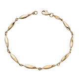9ct Yellow Gold Twisted Marquise Bracelet GB456