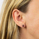 9ct Yellow Gold Ruby Teardrop Stud Earrings GE2379R