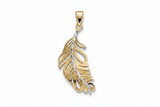 9ct Yellow Gold Feather Pendant Only GP2228