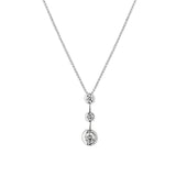 18ct White Gold 0.50ct Round Brilliant Cut Diamond Set Bar Pendant Only
