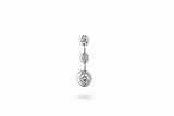 18ct White Gold 0.50ct Round Brilliant Cut Diamond Set Bar Pendant Only