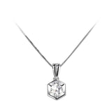 18ct White Gold 0.40ct Round Brilliant Cut Diamond Honeycomb Pendant Only