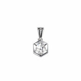 18ct White Gold 0.40ct Round Brilliant Cut Diamond Honeycomb Pendant Only