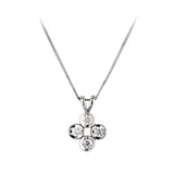 18ct White Gold 0.52ct Diamond Clover Pendant Only