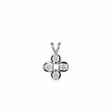 18ct White Gold 0.52ct Diamond Clover Pendant Only