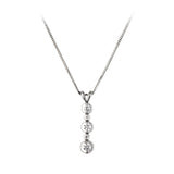 18ct White Gold 0.15ct Diamond Drop Pendant Only