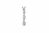 18ct White Gold 0.15ct Diamond Drop Pendant Only