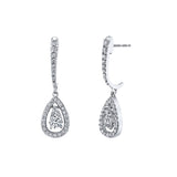 18ct White Gold Teardrop 0.60ct Diamond Earrings Main