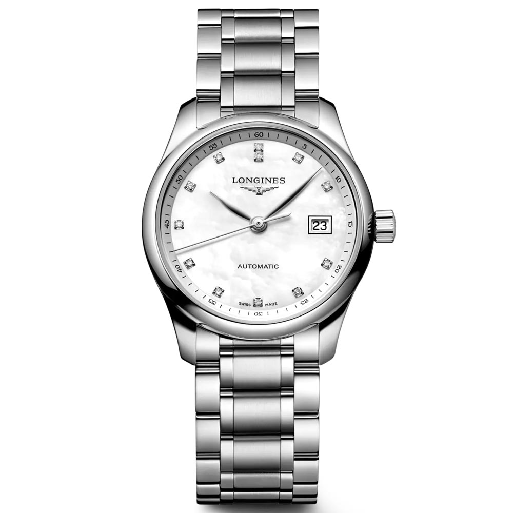 Longines Master Collection 29mm MOP Diamond Dot Dial Automatic Ladies Watch L2.257.4.87.6