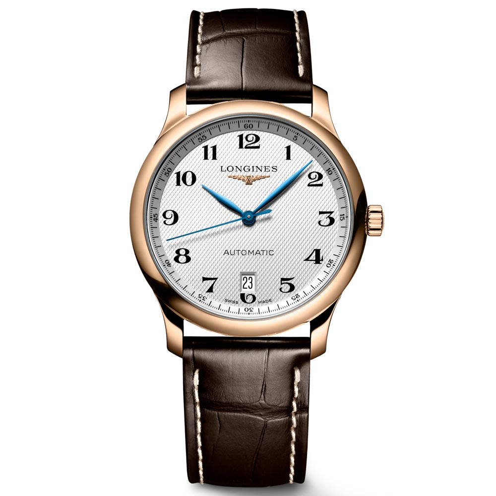 Longines Master Collection 38.5mm Silver Dial 18ct Rose Gold Automatic Watch L2.628.8.78.3