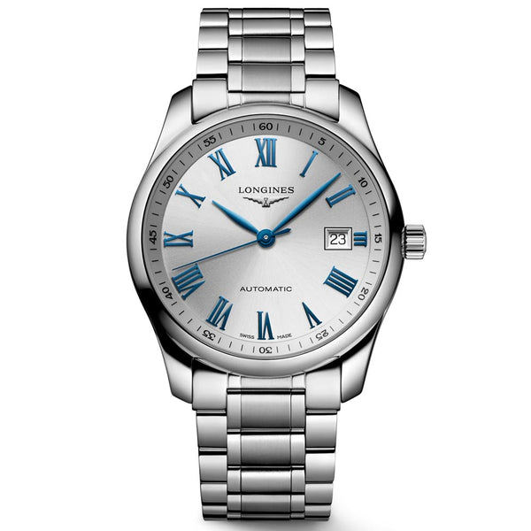 longines master collection 40mm silver dial automatic gents watch