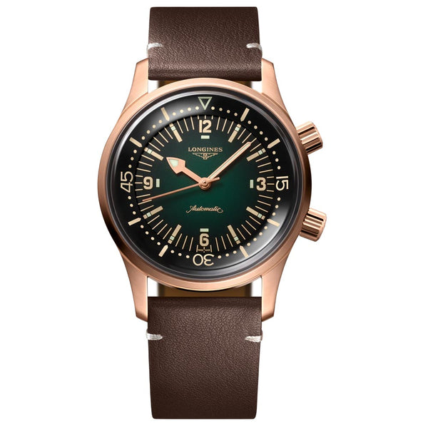 Longines Legend Diver 42mm Green Dial Bronze & Titanium Automatic Gents Watch L3.774.1.50.2