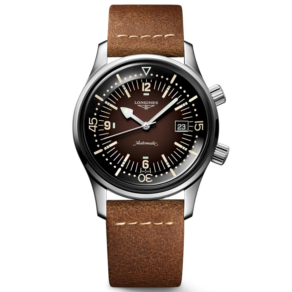 Longines Legend Diver 42mm Brown Dial Automatic Gents Watch L3.774.4.60.2