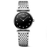 longines la grande classique 24mm black dial diamond ladies quartz watch