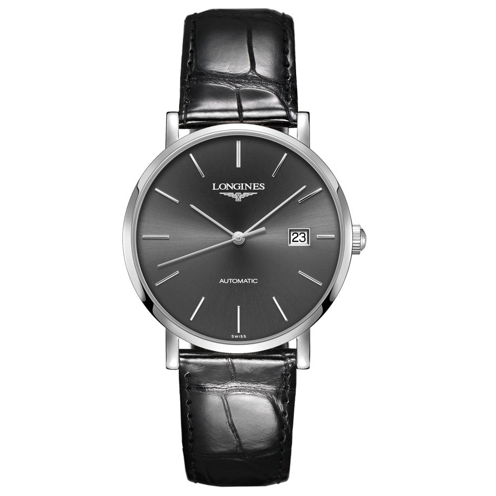 Longines Elegant Collection 39mm Black Dial Automatic Gents Watch L4.910.4.72.2