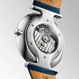 longines la grande classique 38mm blue dial automatic watch case back view