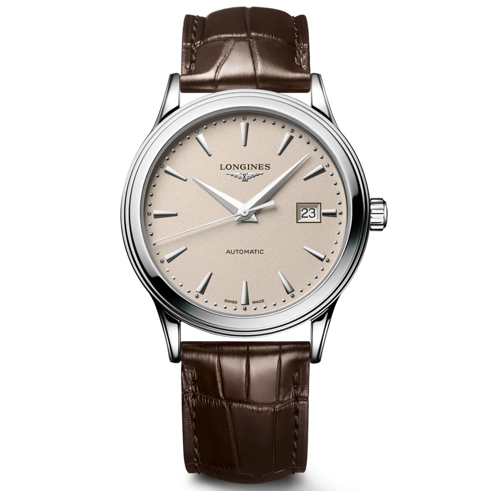 Longines Flagship 40mm Beige Dial Automatic Gents Watch L4.984.4.79.2