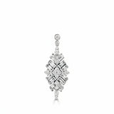 18ct White Gold 1.82ct Baguette & Round Brilliant Cut Diamond Jazz Pendant Only