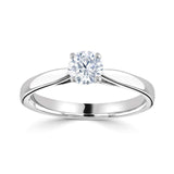 The Malva Platinum 0.51ct Round Brilliant Cut Diamond Solitaire Engagement Ring