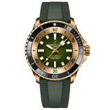 breitling superocean 42mm green dial bronze automatic gents watch