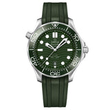 omega seamaster diver 300m 42mm green dial automatic gents watch