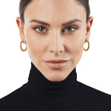 FOPE 18ct Yellow Gold Essentials Open Hoop Earrings 01E06OX_XX_GG_XXX_000