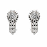 FOPE 18ct White Gold Eka Tiny 0.19ct Diamond Hoop Earrings 73001OX_PB_B_XBX_000