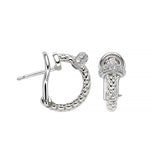 FOPE 18ct White Gold Prima 0.18ct Diamond Hoop Earrings 74708OX_BB_B_XBX_000