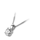 18ct White Gold 0.30ct Round Brilliant Cut Diamond Pendant Only