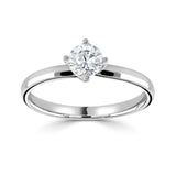 The Amaryllis Platinum 0.41ct Round Brilliant Cut Diamond Solitaire Engagement Ring